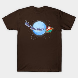 Santa Claus Riding whale T-Shirt